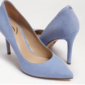 Sam Edelman HAZEL Pointed Toe Heel Blue Suede
